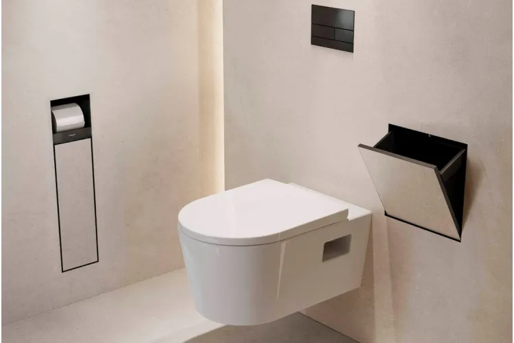 XtraStoris Rock Вбудовване відро д/сміття 4л з дверцятами, під плитку 30х30х10см, Matt Black  (56089670) зображення 2