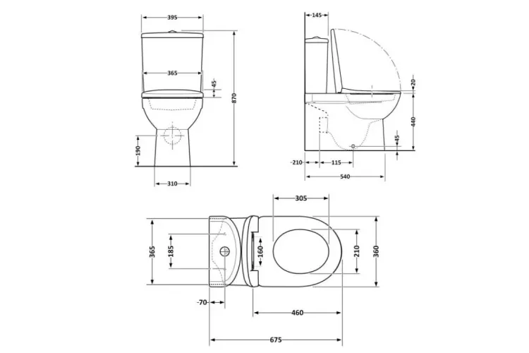 SCORPIO Унітаз-компакт Ultra Quiet (QT14226088AW) з сидінням дюропластовим Slim повільнопадаючим, White image 5