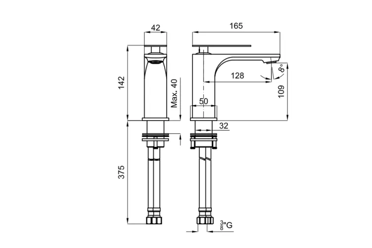 IBIZA, Змішувач для умивальника Н375мм, brushed titanium (100374090) image 3
