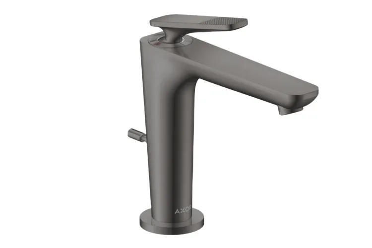 Змішувач Axor Citterio C 125 Cubic cut CoolStart для умивальника з д/к pop-up, Polished Black Chrome (49031330) зображення 1