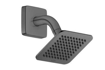 Верхній душ Axor Citterio C 120x120 1jet EcoSmart зі стіновим кронштейном, Brushed Black Chrome (28810340)