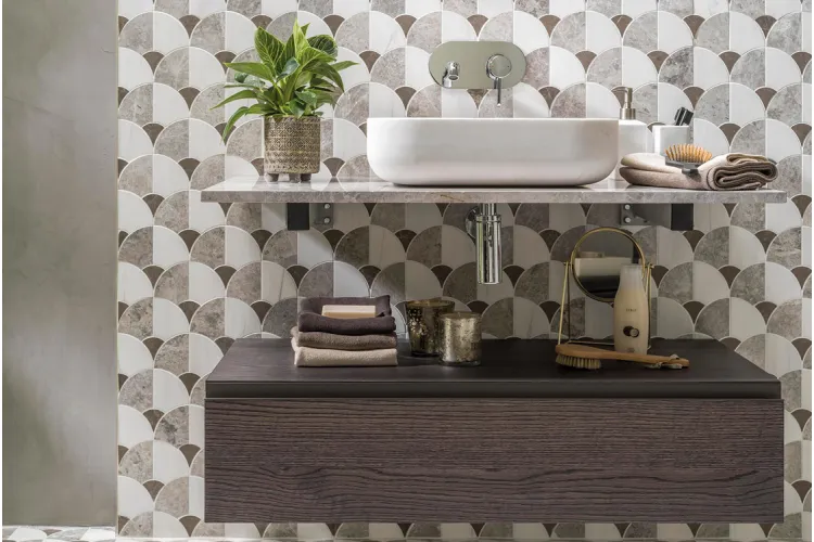 G148 FIGURE SHELL DARK 29,9X29,7 (мозаїка) зображення 6