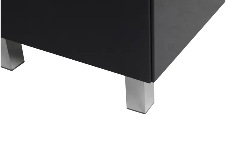 Тумба ЕЛІТ 100 см з умивальником Еліт, графіт глянець (підлогова) зображення 4