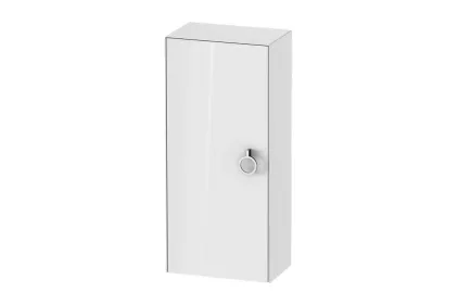 WHITE TULIP Шафа для ванної ліва 40х88 см White High Gloss Lacquer, ручка хром (WT1323L8585) 