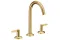 Змішувач AXOR One 170 для умивальника на 3 отвори з д/к push-open, Brushed Gold Optic (48050250)