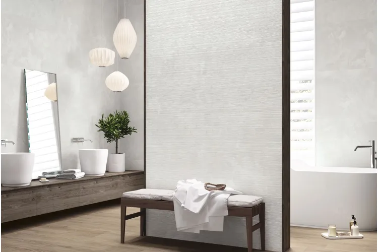 CRETA 3307 WHITE RELIEVE LINE 64x147,5 декор (плитка настінна) image 2