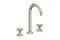 Змішувач AXOR One Cross 170 для умивальника на 3 отвори з донним клапаном push-open, Brushed Nickel 48040820 