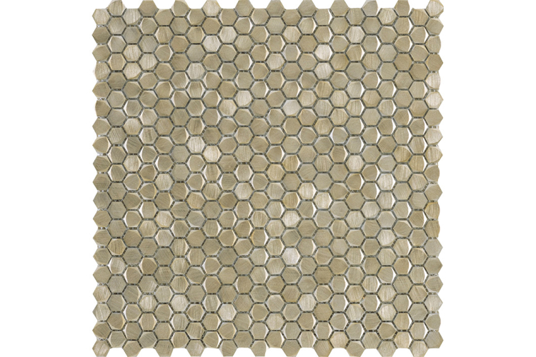 G150 GRAVITY ALUMINIUM HEXAGON GOLD 30,7x30,4 (мозаїка) зображення 1