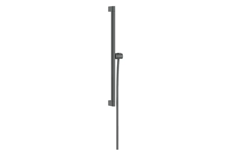 Душова штанга Unica E Puro 65 см зі шлангом 160 см, Brushed Black Chrome (24404340) зображення 1