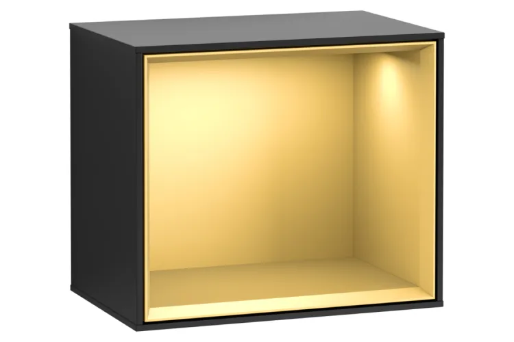 FINION Модуль 418x356x270 колір Black Matt, поличка Gold Matt + 3 LED підсвітки (G580HFPD) image 1