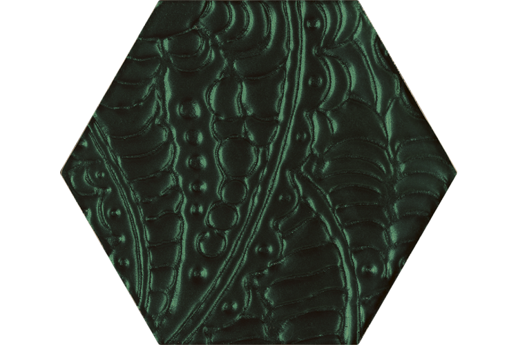 URBAN COLOURS GREEN INSERTO SZKLANE HEKSAGON 19.8х17.1 декор (плитка настінна) зображення 1