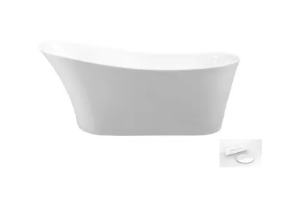 Ванна акрилова CALIMA вільностояча 170х74 з сифоном клік-клак білий