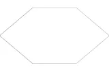 BASIC WHITE KAYAK 17x33 (шестигранник) (плитка для підлоги і стін)