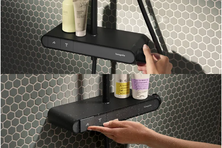 Душова система Activera S Showerpipe 240 1jet EcoSmart ShowerTablet Select 360, MattBlack (28638670) зображення 4