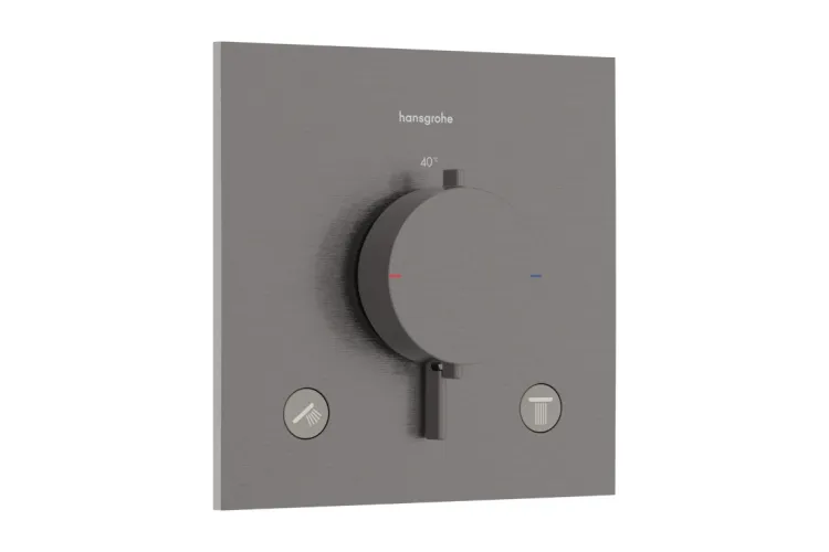 Термостат прихованого монтажу Ecostat Comfort E на 2 функції Brushed Black Chrome (33711340) image 1