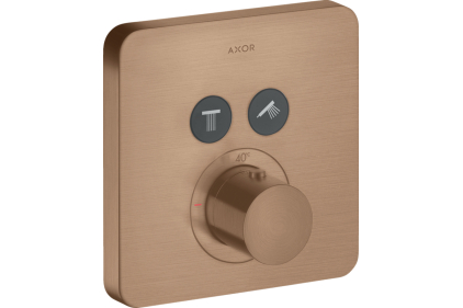 Термостат для двух потребителей Axor ShowerSelect скрытого монтажа Brushed Red Gold 36707310