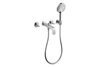 Змішувач Axor Citterio 222 Lever для ванни врізний зі стіни на 3 отвори, Chrome 39448000