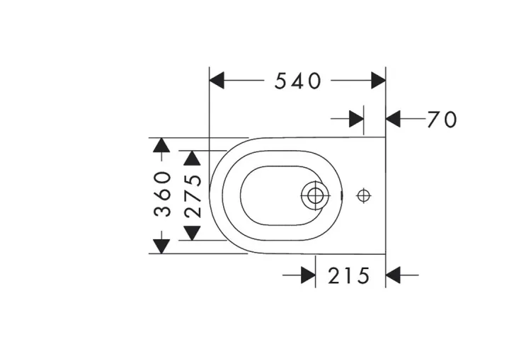 Біде підвісне EluPura S 540 мм HygieneEffect (62043450) зображення 2