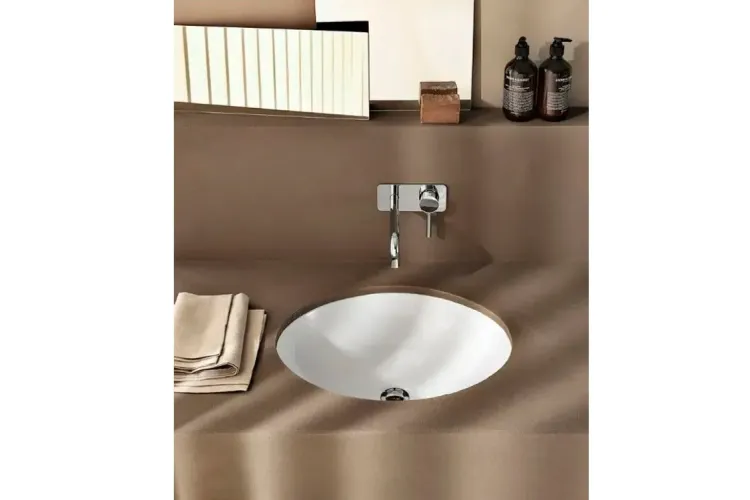 Умивальник в стільницю VARIFORM круглий, б/о, з/п, білий 39 см (500.745.01.2) image 2