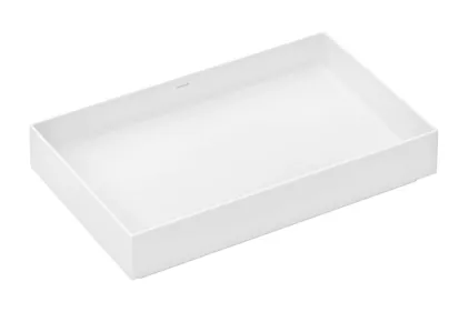 Умивальник Xuniva Evo E накладний без переливу 650х400 мм, Matt White (60326700)