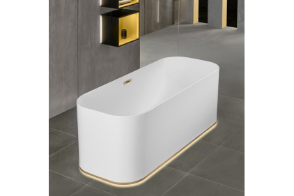 Ванна FINION Duo Freestanding 1700x700 Led DesignRing Quaryl Gold  (UBQ177FIN7A300V101)