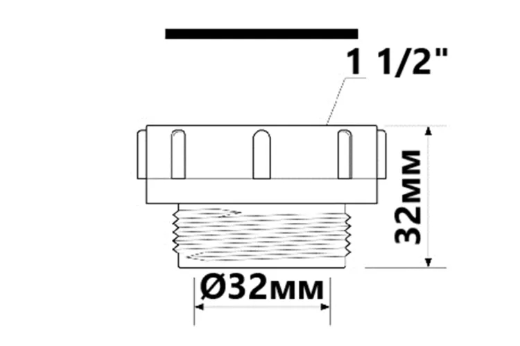 Редукція пластикова BP1 1/2"*P1 1/4" (HC54) зображення 2