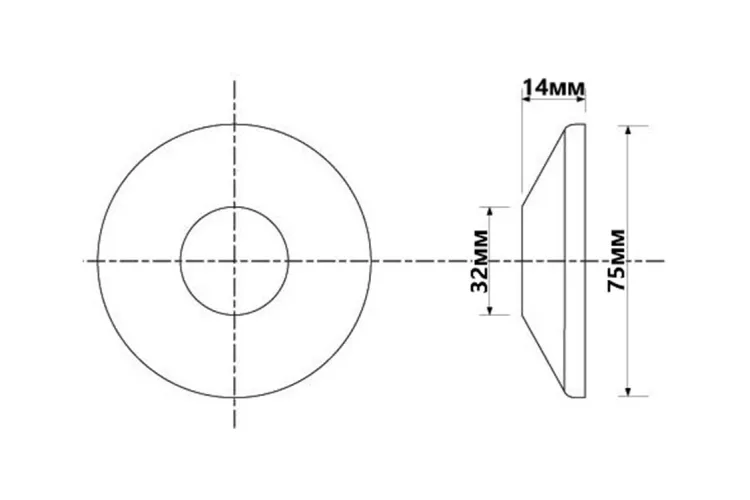 Розета маскуюча стандартна 32 мм, F32S image 2