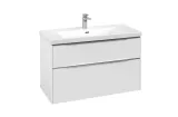 SUBWAY 3.0 Тумба під умивальник 97,3x57,6x46,2 cм Brilliant White, ручки glossy aluminium (C57000VE)