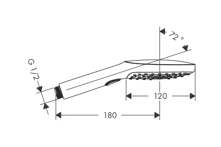 Ручний душ Raindance Select E PowderRain 120 3jet P EcoSmart (28728340) Brushed Black Chrome зображення 2