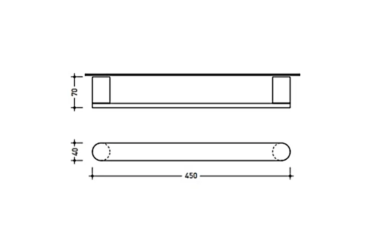 TWO Тримач для рушників 45х7 хромований TWO45 image 3