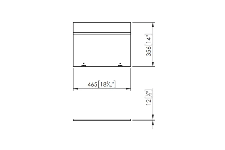 Поличка для драбини K ESTANTE 4 TOALLERO 46x35· 1.2h: матеріал KRION, біла (100142263) зображення 3