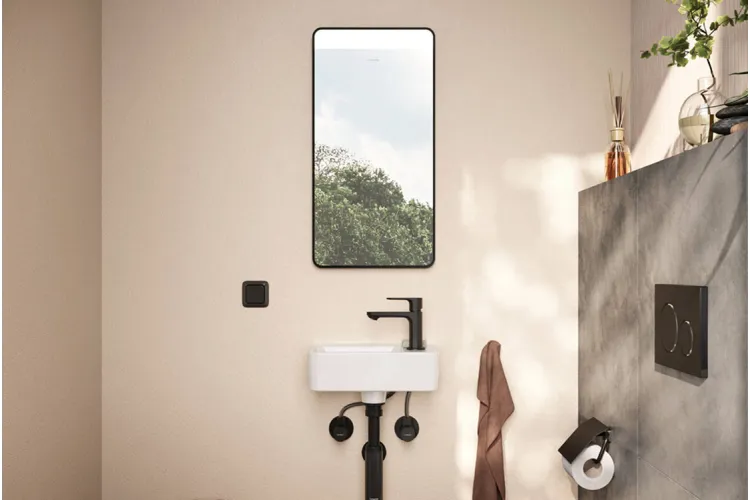 Дзеркало Xarita Lite Q з LED підсвічуванням 360/700 Matt Black (54955670) зображення 4