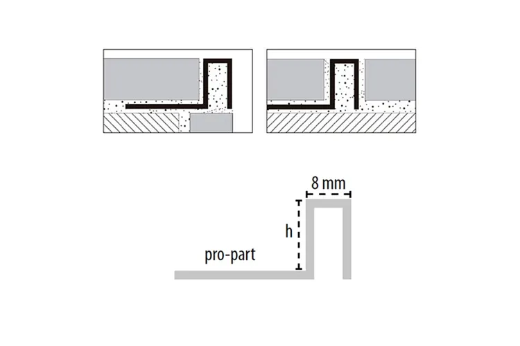 Декоративний профіль PRO-PART ALUMINIO ANODIZADO BLACK 11 мм image 2