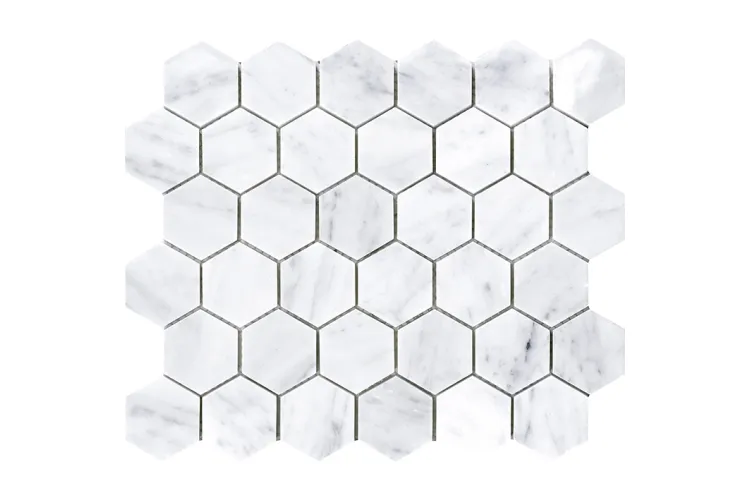 G137 ESSENTIAL HEXAGON CARRARA PULIDO 25,8x29,8 (мозаїка) зображення 1