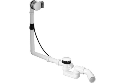 Сифон для ванны квадратно-овальный с наполнением хромированный (790290000001000)