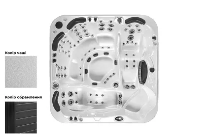 Спа-басейн SPECTRUM-2 Gipsum/Chocolate Spa Net 230х230x92 h (сходи,кришка,підіймач)