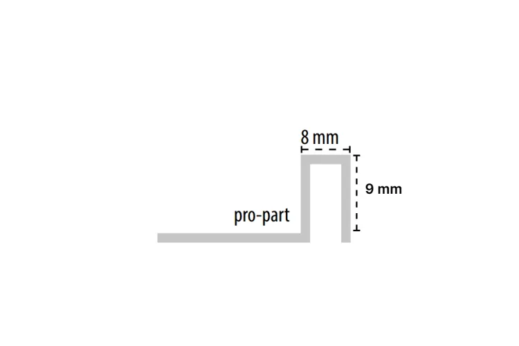 Декоративний профіль PRO-PART LATON GRAPHITE MATT LINE 9 mm зображення 2