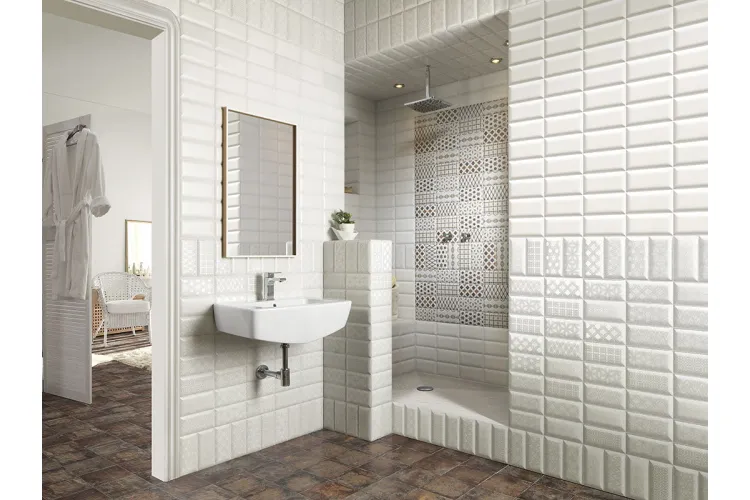 Колекція білої керамічної плитки BUMPY від MAINZU CERAMICA. Фото 1