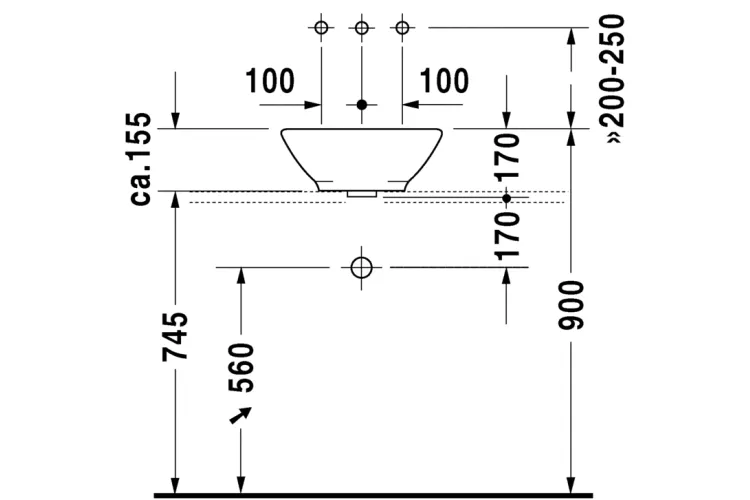 BACINO Умивальник на стільницю D 42 см (0325420000) image 4