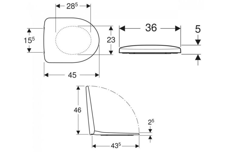 Сидіння для унітазу SELNOVA дюропластове повільнопадаюче (500.335.01.1) зображення 2