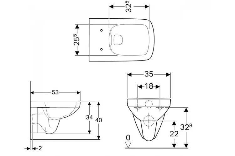 Унітаз підвісний SELNOVA SQUARE RIMFREE (500.275.01.1) зображення 2