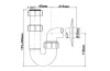 Сифон для умивальника трубний без зливу (5/4х32) HC4PF-32 зображення 2