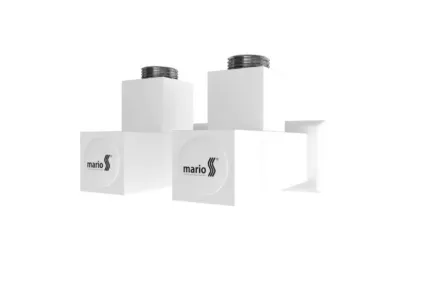 К-кт кутових квадратних кранів G1/2″ 2 шт білий мат