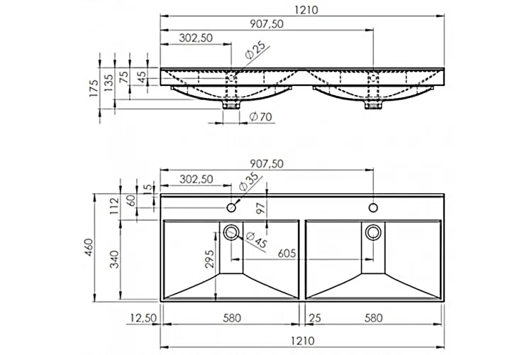 Умивальник Maxxi 120 Duo керамічний 145825 image 3