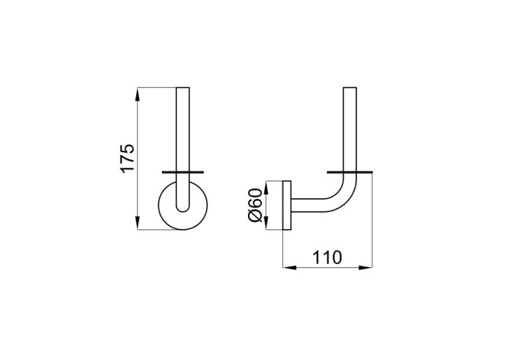 HOTELS, Тримач туалетного паперу вертикальний, brushed titanium (100340435)  зображення 2