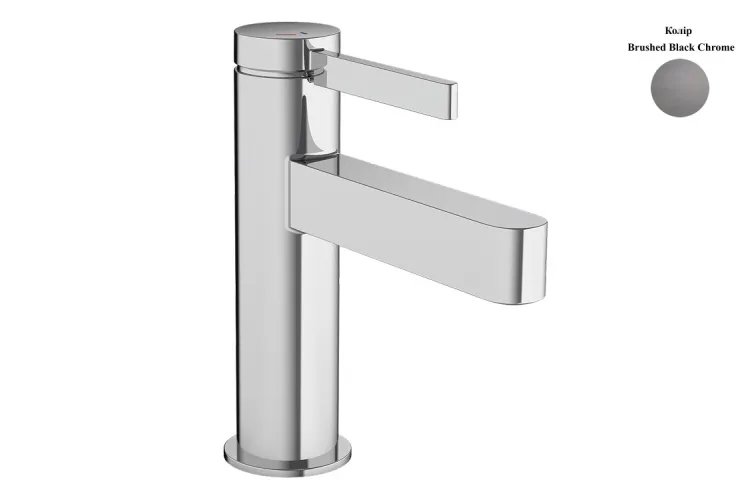 Змішувач Finoris 100 CoolStart для умивальника з д/к push-open, Brushed Black Chrome (76012340) зображення 1