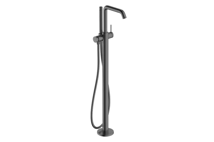 Змішувач Tecturis S для ванни підлоговий, Brushed Black Chrome (73440340) image 1