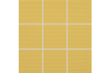 COLOR TWO темно-жовта GRS0K642 30х30 (9.8х9.8) рельєфна плитка для басейну на сітці