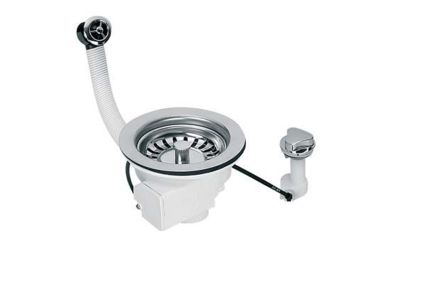 Злив для кухонної мийки-автомат з круглим переливом PUFS113-CP-25 11/2
