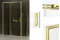 Душова кабіна PRIME LIGHT GOLD 160x100x200 L скло Czyste ACTIVE SHIELD 6мм